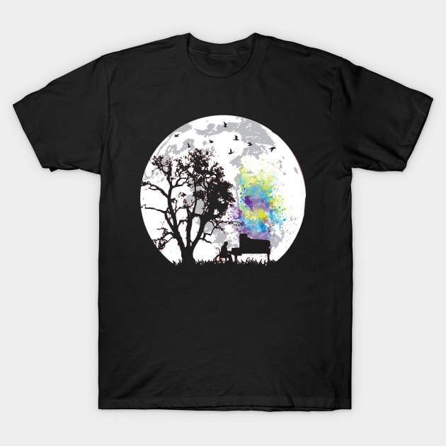 Moonlight Song - Disability T-Shirt by johnoconnorart